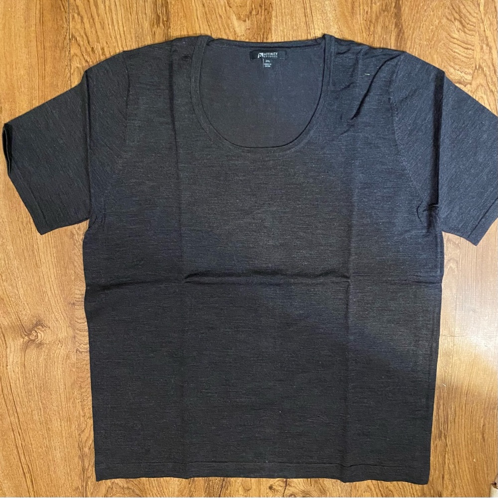Affinity Apparel Basic Top Gray Size 2xl